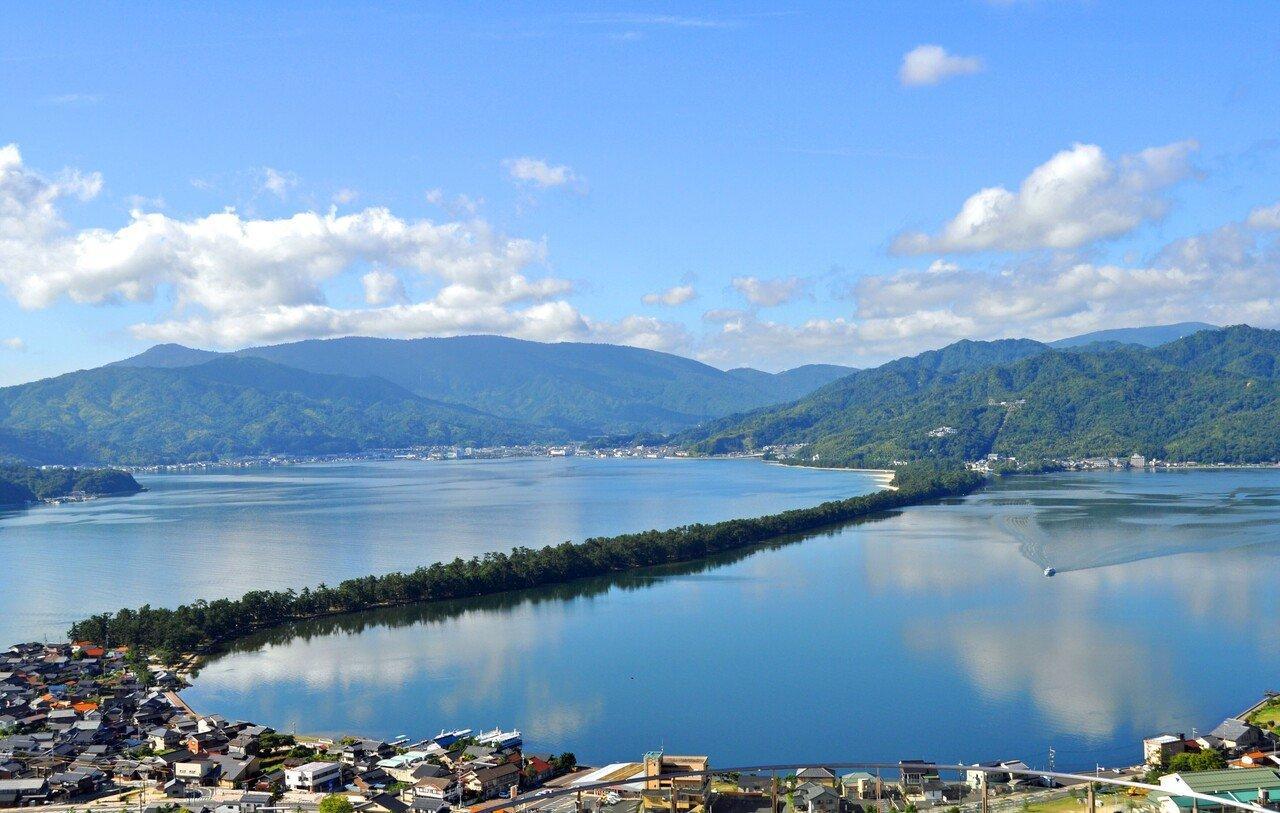 天橋立空拍藍天景色，天氣頁面代表圖